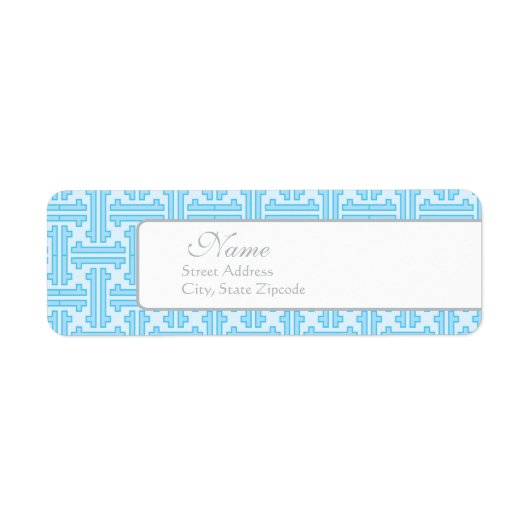 Blaue Rücksendeadresse (Vorne)