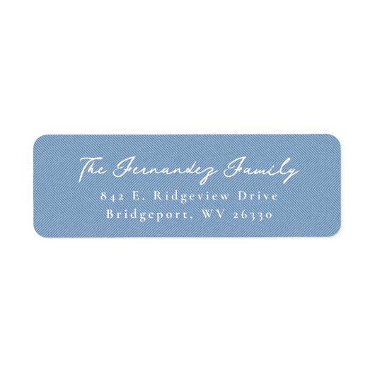 Blaue Rücksendeadresse (Vorne)