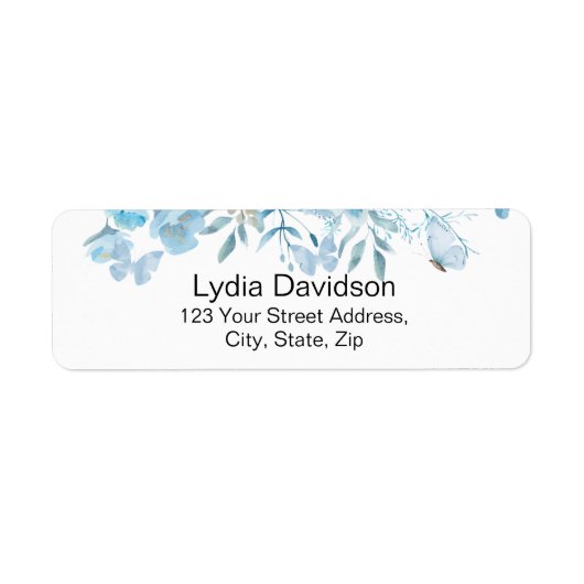 Blaue Rücksendeadresse (Vorne)