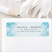 Blaue Rücksendebezeichnung für moderne geometrisch (Insitu)