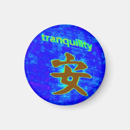 Blaue Ruhe-Magnet Magnet (Vorne)