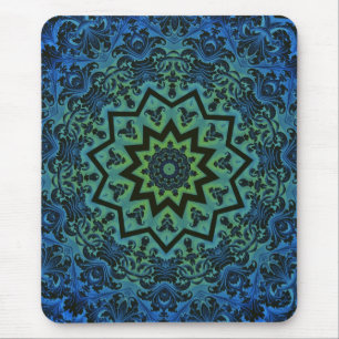 Blaue Ruhe-Mandala Mousepad