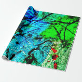 Blaue ruhige abstrakte Geschenkpapier, blendend bl Geschenkpapier (Ungerollt)