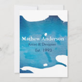 Blaue, rustikale Jeans Textur geben Namen Einladung (Vorderseite)