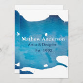 Blaue, rustikale Jeans Textur geben Namen Einladung (Vorne/Hinten)