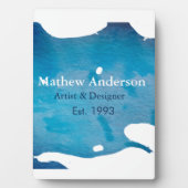 Blaue, rustikale Jeans Textur geben Namen Fotoplatte (Vorderseite)