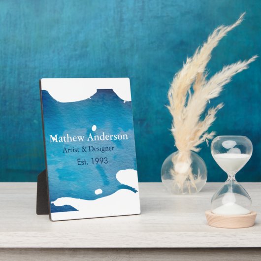 Blaue, rustikale Jeans Textur geben Namen Fotoplatte (Seite)