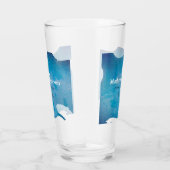 Blaue, rustikale Jeans Textur geben Namen Glas (Rechts)