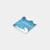 Blaue, rustikale Jeans Textur geben Namen Post-it Klebezettel (angewinkelt)