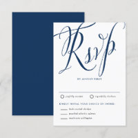 Blaue Rustikale Kalligraphie mit Essensauswahl