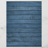 Blaue Rustikale Lichterkette Hochzeitsprogramm Zei (Rückseite)