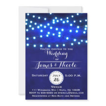 Blaue Rustikale nächtliche Lichter zum Hochzeitsem