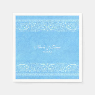 Blaue Rustikale Paisley Land Hochzeit Western Serviette