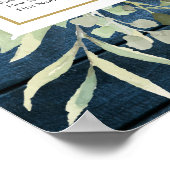 Blaue Rustikale Saitenleuchten mit Blumenbezug Poster (Ecke)