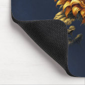 Blaue Rustikale Sonnenblume Mousepad (Ecke)