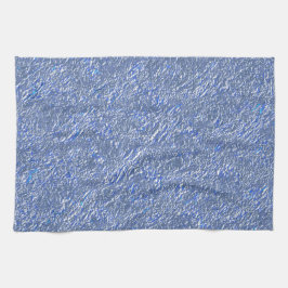 Blaue rustikale Textur mit Silbereffekt Geschirrtuch