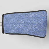 Blaue rustikale Textur mit Silbereffekt Golf Headcover (Vorderseite)