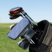 Blaue rustikale Textur mit Silbereffekt Golf Headcover (In Situ)