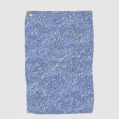 Blaue rustikale Textur mit Silbereffekt Golfhandtuch (Vorderseite)