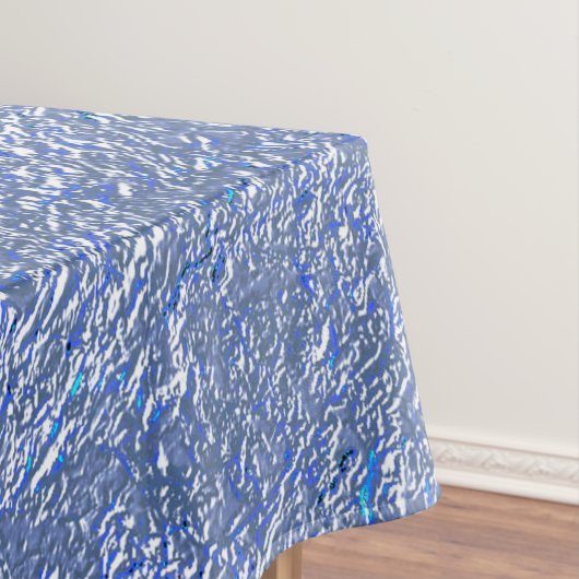 Blaue rustikale Textur mit Silbereffekt Tischdecke (Beispiel)