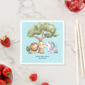 Blaue Safari-Baby-Party  Serviette (Beispiel)