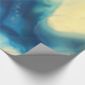 Blaue Sahneachat Geode Edelstein-Kristall-Muster Geschenkpapier (Ecke)