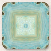 Blaue Sahneachat Geode Edelstein-Kristall-Muster Getränkeuntersetzer (Vorderseite)