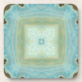 Blaue Sahneachat Geode Edelstein-Kristall-Muster Getränkeuntersetzer