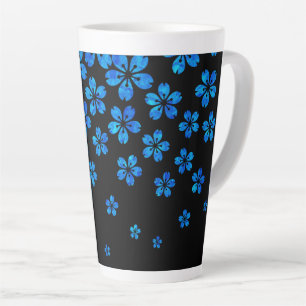 Blaue Sakura Latte Tasse