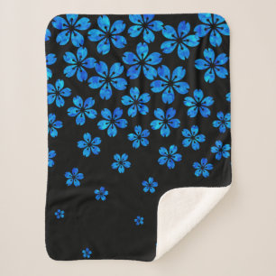 Blaue Sakura Sherpadecke