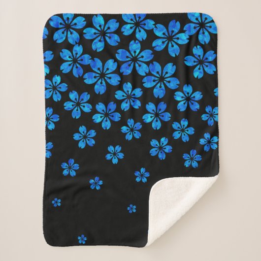 Blaue Sakura Sherpadecke (Vorderseite)