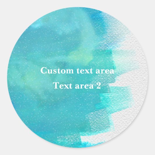 Blaue Saltwater-Tropenkorb Runder Aufkleber (Vorderseite)