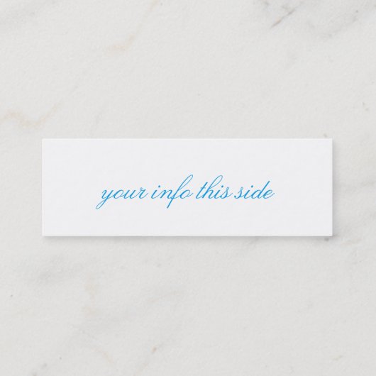 blaue Sand- und Meerjungfrau-Visitenkarte Mini Visitenkarte (Rückseite)