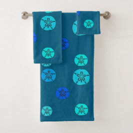 Blaue SandDollar Badhandtuch Set