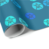 Blaue SandDollar Geschenkpapier (Rolleneckpunkt)