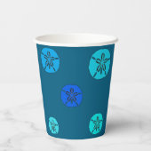 Blaue SandDollar Pappbecher (Rückseite)