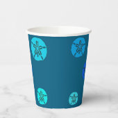 Blaue SandDollar Pappbecher (Links)