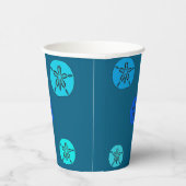 Blaue SandDollar Pappbecher (Rechts)