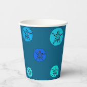 Blaue SandDollar Pappbecher (Vorderseite)