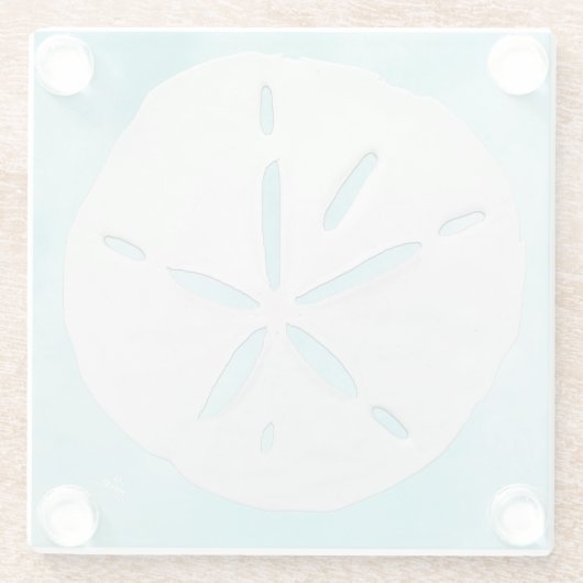 Blaue Sandkueste am Strand Glasuntersetzer (Rückseite)