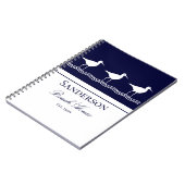 Blaue Sandpiper aus Strandhaus Notizblock (Linke Seite)