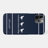 Blaue Sandpipers der Nautic Navy Case-Mate iPhone Hülle (Rückseite (Horizontal))