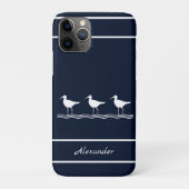 Blaue Sandpipers der Nautic Navy Case-Mate iPhone Hülle (Rückseite)