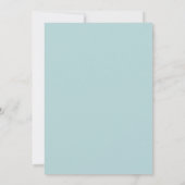 Blaue sanfte Aquarell-Botanik-Hochzeit Einladung (Rückseite)
