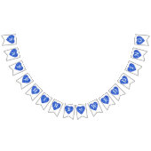 Blaue Saphirherzenhochzeit 45 Jahre Wimpelkette (Alle)