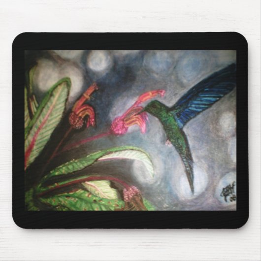 BLAUE SAPPHIRE HUMMING BIRD MOUSEPAD (Vorne)