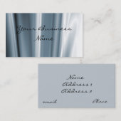 Blaue Satin-Visitenkarte Visitenkarte (Vorne/Hinten)