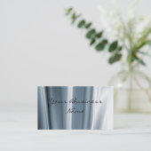 Blaue Satin-Visitenkarte Visitenkarte (Stehend Vorderseite)