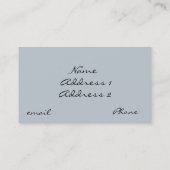 Blaue Satin-Visitenkarte Visitenkarte (Rückseite)
