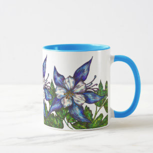 blaue Säulen Tasse